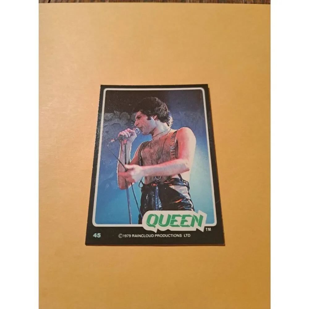 Vintage 1979 Raincloud Productions Queen Trading Card #45 Rock Band Memorabilia